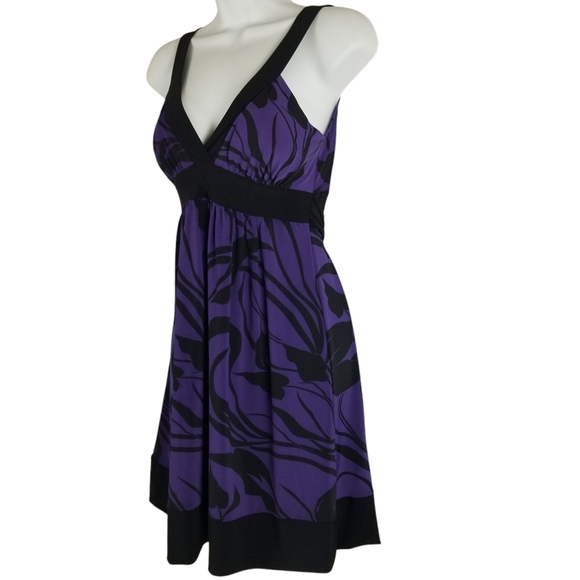 Forever 21 Women's Purple And Black Dress - Picture 3 of 9